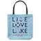 Live Love Lake Canvas Tote Bag - Small - 13"x13" (Personalized)