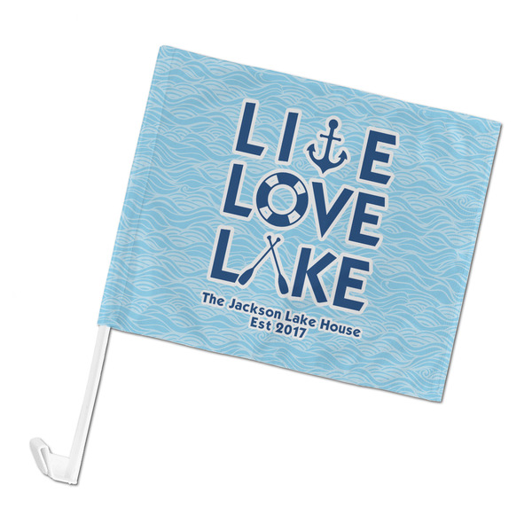 Custom Live Love Lake Car Flag (Personalized)