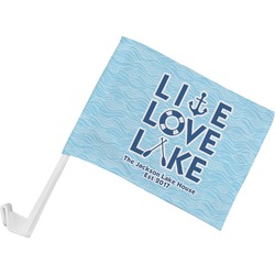 Live Love Lake Car Flag - Small w/ Name or Text