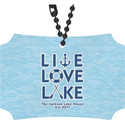 Live Love Lake Rear View Mirror Ornament (Personalized)