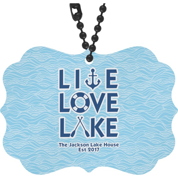Custom Live Love Lake Rear View Mirror Decor (Personalized)