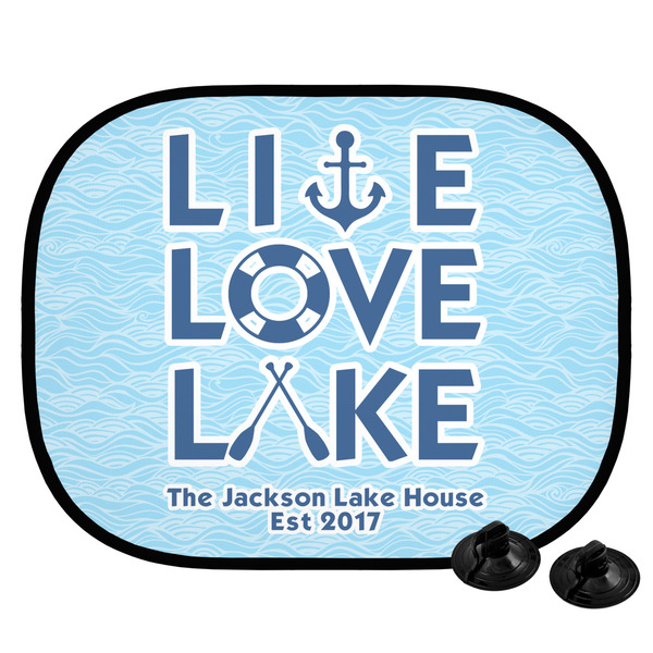 Custom Live Love Lake Car Side Window Sun Shade (Personalized)