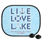 Live Love Lake Car Sun Shade- Black