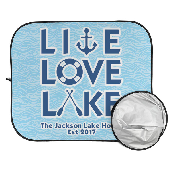 Live Love Lake Car Sun Shades - FOLDED & UNFOLDED