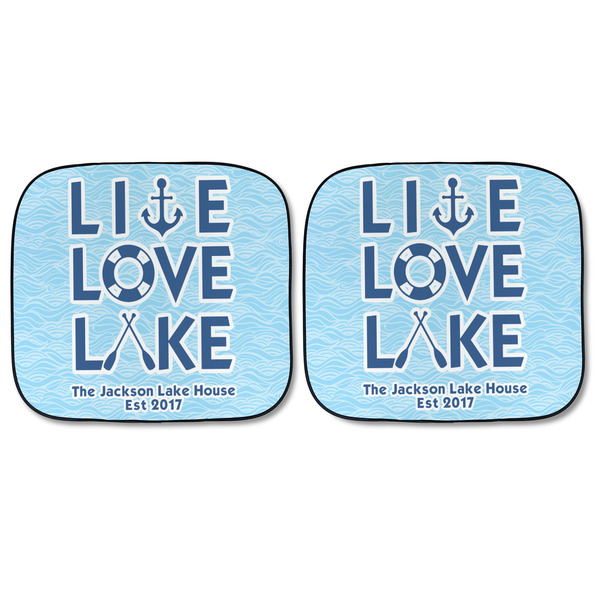 Live Love Lake Car Sun Shades - FRONT