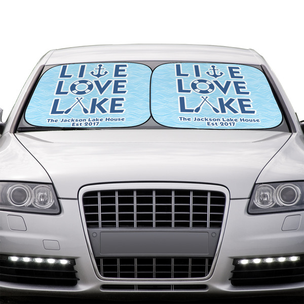 Live Love Lake Car Sun Shades - IN CONTEXT