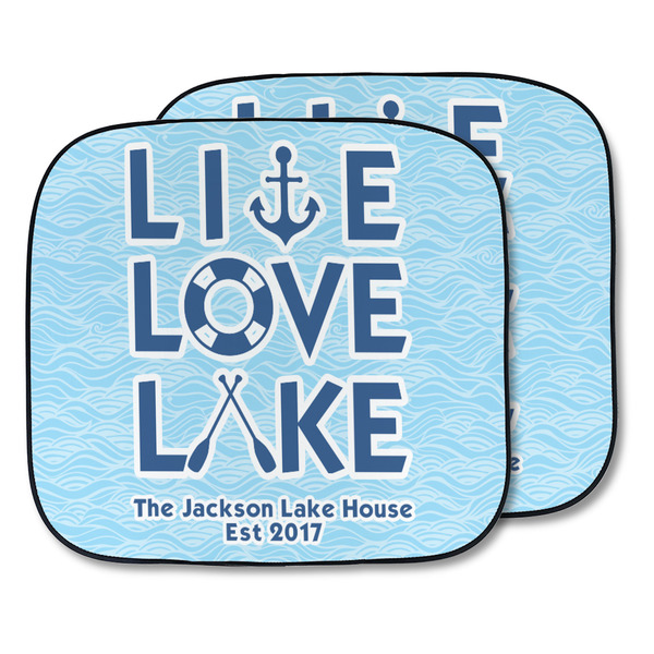 Custom Live Love Lake Car Sun Shade - Two Piece (Personalized)