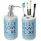 Live Love Lake Ceramic Bathroom Accessories Set (Personalized)
