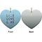 Live Love Lake Ceramic Flat Ornament - Heart Front & Back (APPROVAL)