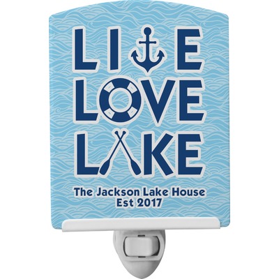 Live Love Lake Ceramic Night Light (Personalized)
