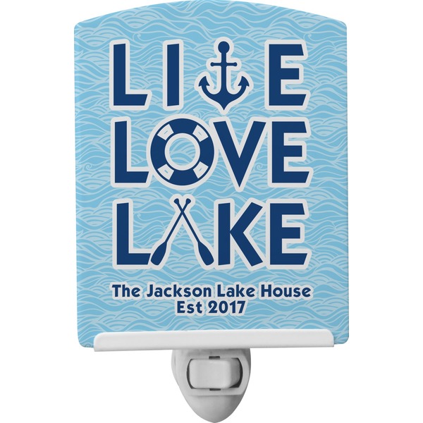 Custom Live Love Lake Ceramic Night Light (Personalized)