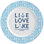 Live Love Lake Ceramic Dinner Plates (Set of 4) (Personalized)