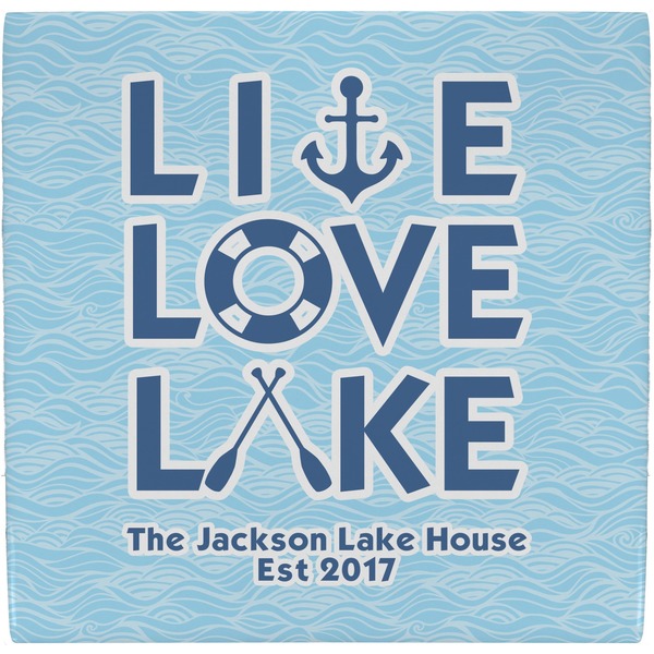 Custom Live Love Lake Ceramic Tile Hot Pad (Personalized)