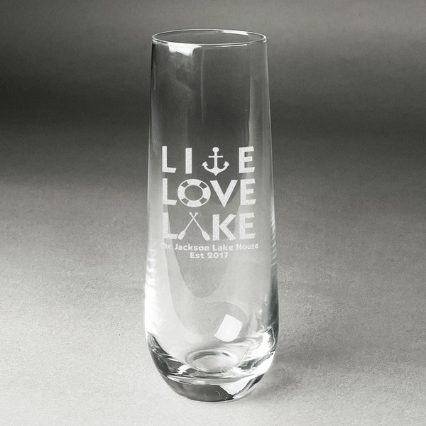 Live Love Lake Champagne Flute - Single - Approved