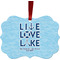 Live Love Lake Christmas Ornament (Front View)
