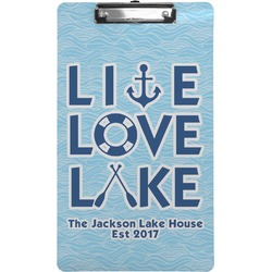 Live Love Lake Clipboard (Legal Size) (Personalized)