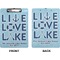 Live Love Lake Clipboard (Letter) (Front + Back)
