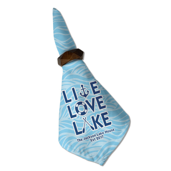 Live Love Lake Cloth Napkins - Personalized Dinner (Folded in Ring) (MAIN)
