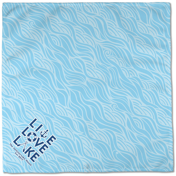 Live Love Lake Cloth Napkins - Personalized Dinner (Full Open)