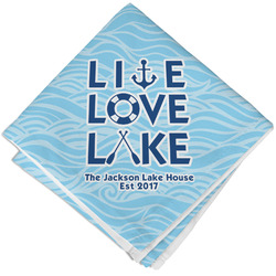 Live Love Lake Cloth Napkin w/ Name or Text