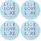 Live Love Lake Coaster Round Rubber Back - Apvl