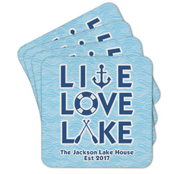 Live Love Lake Cork Coaster - Set of 4 w/ Name or Text