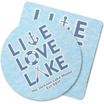 Live Love Lake Rubber Backed Coaster (Personalized)