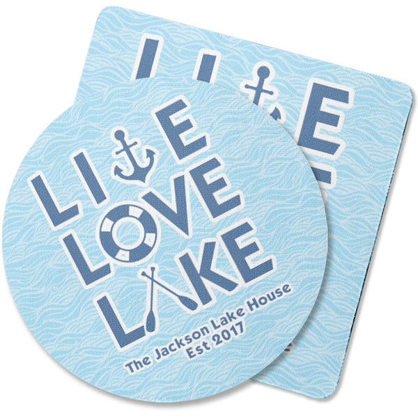 Custom Live Love Lake Rubber Backed Coaster (Personalized)