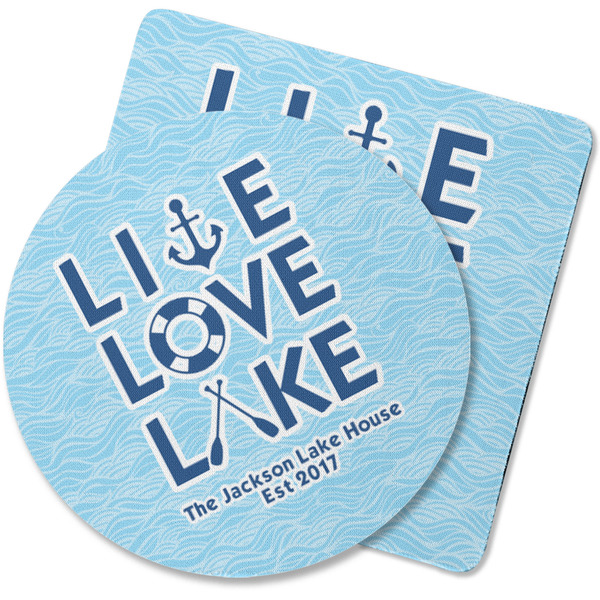 Custom Live Love Lake Rubber Backed Coaster (Personalized)