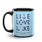 Live Love Lake Coffee Mug - 11 oz - Black