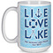 Live Love Lake Coffee Mug - 15 oz - White Full