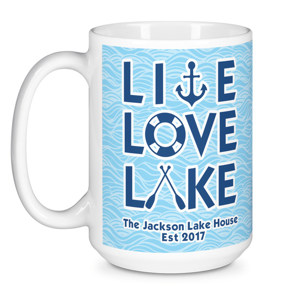 Live Love Lake Coffee Mug - 15 oz - White