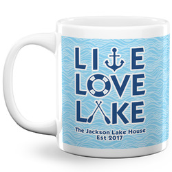 Live Love Lake 20 Oz Coffee Mug - White (Personalized)