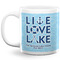 Live Love Lake Coffee Mug - 20 oz - White