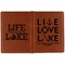 Lake House Quotes and Sayings Cognac Leather Passport Holder Outside Double Sided - Apvl
