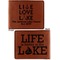 Lake House Quotes and Sayings Cognac Leatherette Bifold Wallets - Front and Back
