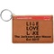 Lake House Quotes and Sayings Cognac Leatherette Keychain ID Holders - Front Credit Card
