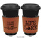 Lake House Quotes and Sayings Cognac Leatherette Mug Sleeve - Double Sided Apvl
