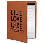 Live Love Lake Leatherette Portfolio with Notepad - Small - Single Sided (Personalized)