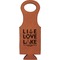 Lake House Quotes and Sayings Cognac Leatherette Wine Totes - Single Front