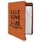 Live Love Lake Leatherette Zipper Portfolio with Notepad (Personalized)