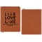 Lake House Quotes and Sayings Cognac Leatherette Zipper Portfolios with Notepad - Single Sided - Apvl