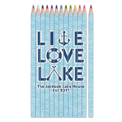 Live Love Lake Colored Pencils (Personalized)