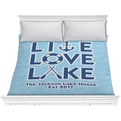 Live Love Lake Comforter - King (Personalized)