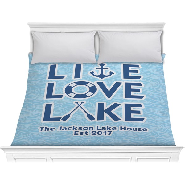 Custom Live Love Lake Comforter - King (Personalized)