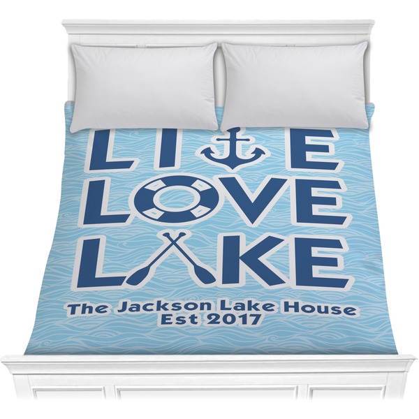 Custom Live Love Lake Comforter - Full / Queen (Personalized)
