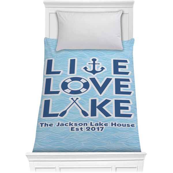 Custom Live Love Lake Comforter - Twin XL (Personalized)