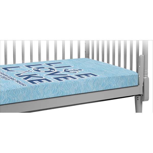 Custom Live Love Lake Crib Fitted Sheet (Personalized)