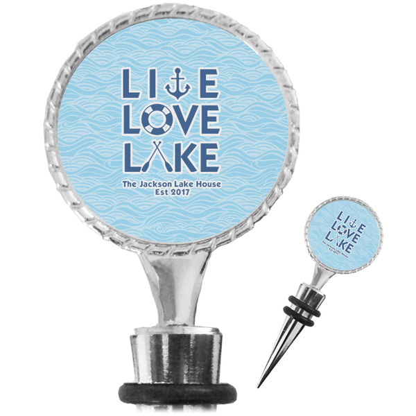 Custom Live Love Lake Wine Bottle Stopper (Personalized)