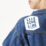 Live Love Lake Twill Iron On Patch - Custom Shape (Personalized)